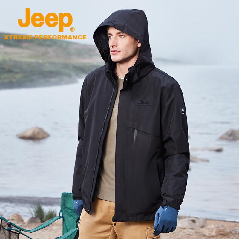 JEEP Men s 3-in-1 Fleece Lined Outdoor Jacket 3XL