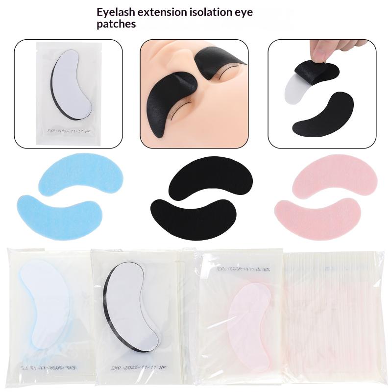 50 Pairs Isolate Uv Hydrogel Eyelash Patches Black Lash Gel Pads For Eyelash Extension Uv Rays Paper Stickers Wraps Makeup Tools