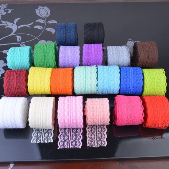 10m Embroidered Lace Trim Ribbon Band Clothes Handicraft DIY Sewing Decoration