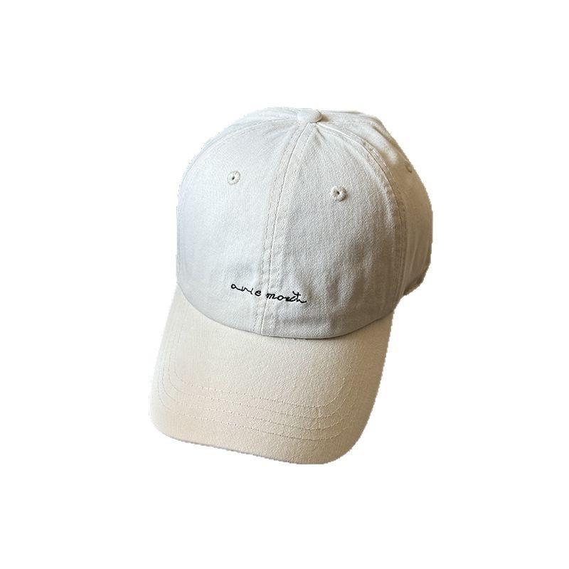 American New Letter Soft Top Embroidered Baseball Cap Showing Off The Face of Women with Casual and Versatile Sun Protection Cap Trendy Men