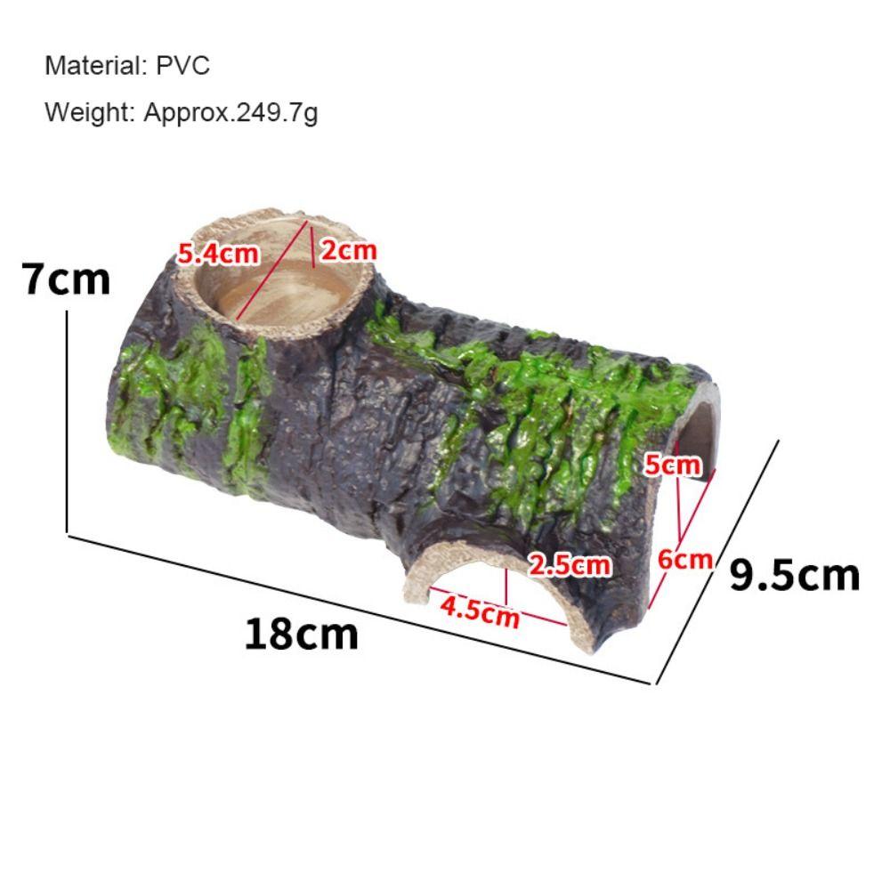 Simulation Reptile Hideaway Cave PVC Amphibians Shedding Shelter Tortoise