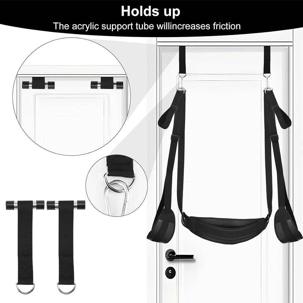 Door Sex Toys Sex Swing Bondage Slave Leather Soft Plush Slings Adjustable Straps Hanging Door Handcuff Leg Restraints Toys