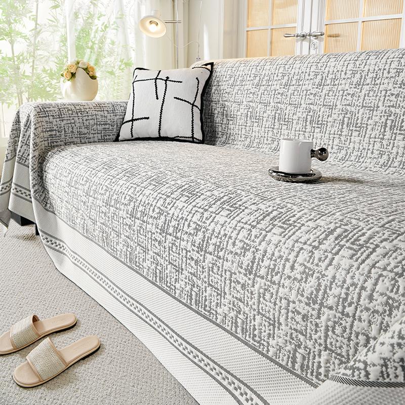 Summer Cooling Ice Silk Sofa Towel for Living Room Multifunction Sofa Blanket Protector Cover Universal All Inclusive Cushion