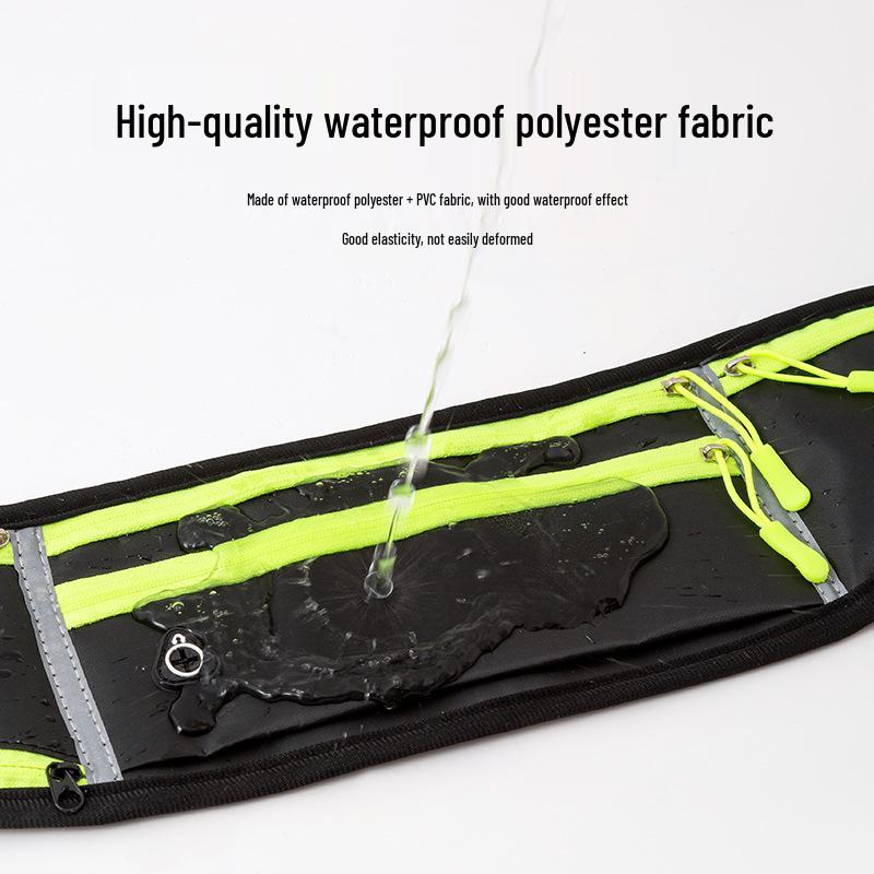 Waterproof Shockproof Fitness Waist Bag for Cycling & Running with Phone Holder & Bottle Space