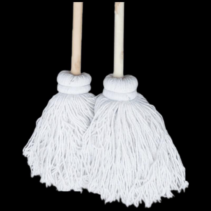 USAN HOME Traditional Wooden Handle Cotton Mop