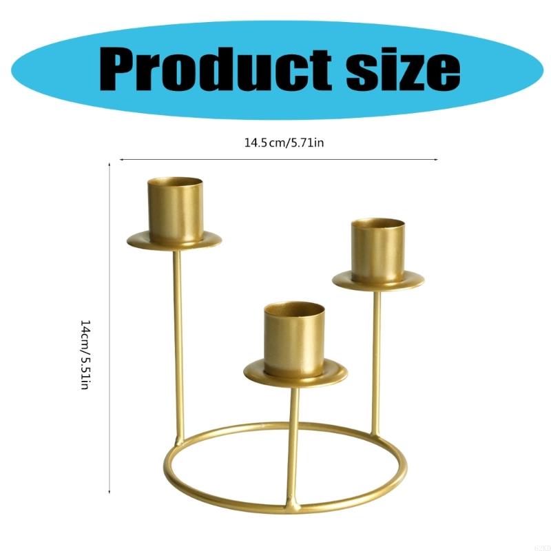 62KD 3 Head Nordic Metal Holder Pillars Candlesticks for Table Centerpieces