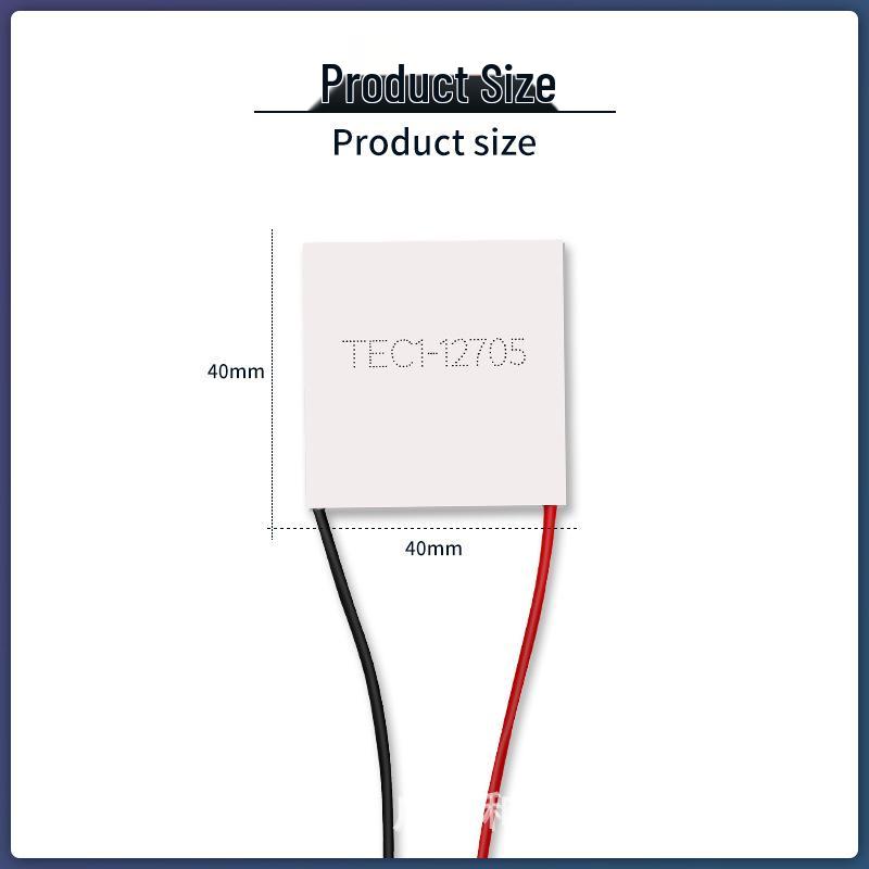TEC1-12705 40x40 Semiconductor Cooler for Car Refrigerator, Water Dispenser, and Small Refrigeration.