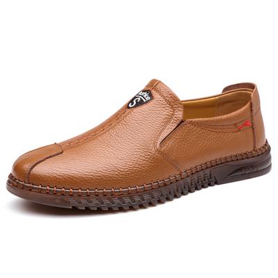 Mode 2025 Sommer Herbst Herren Lederschuhe mit weicher Sohle Business Casual Mode Übergröße Slipper Herren Einfarbig Fahrschuhe Mann