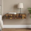 Wall Mounted Side Table Smoked Oak Engineered Wood