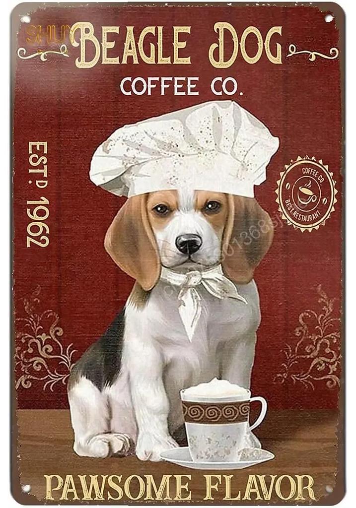 Beagle Dog Metal Tin Sign Please Sit Yourself The Best Sit In The House Printing Poster Bathroom Home Art Wall Decoration Pla