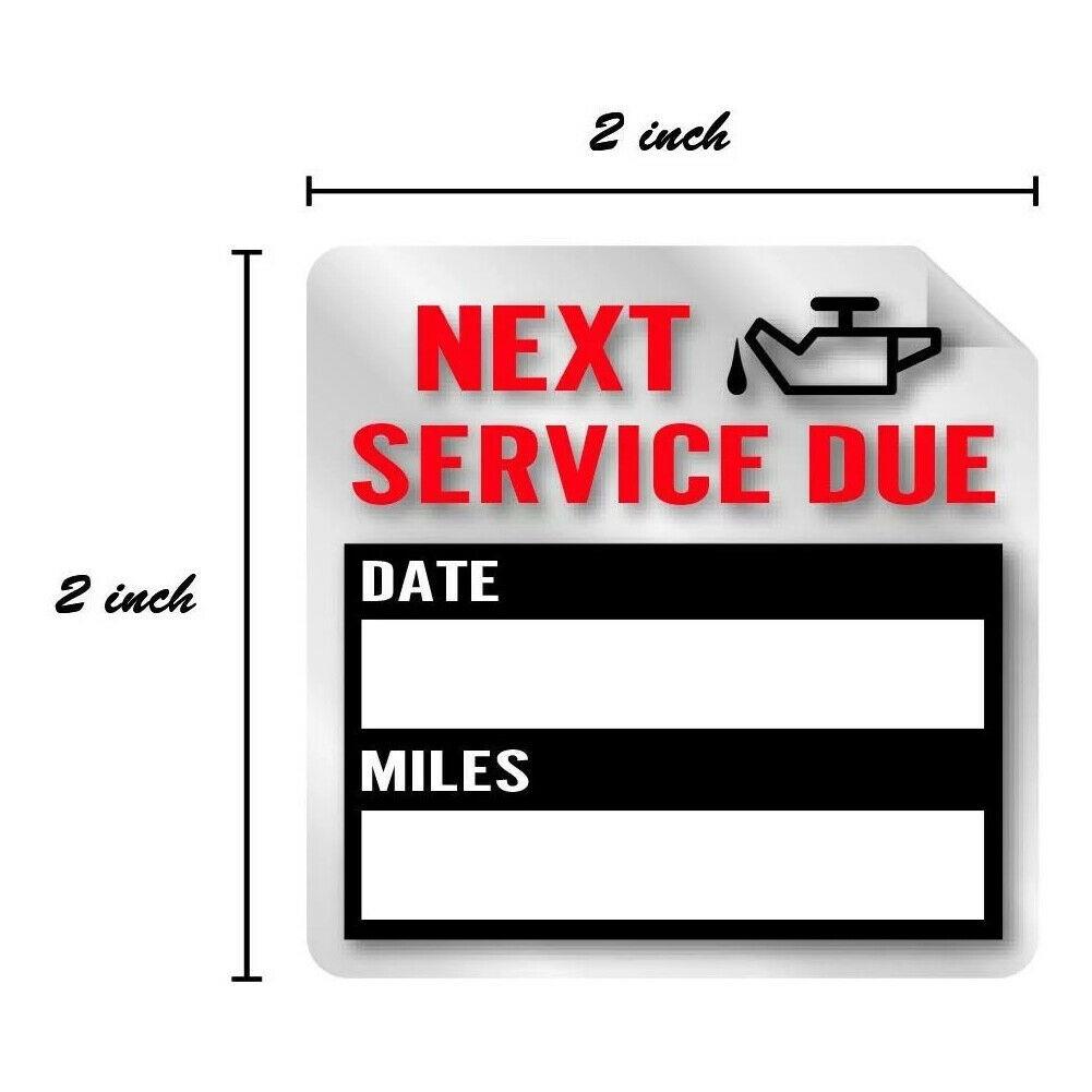 Oil Change Service Reminder Sticker 2*2 Inch Car Stickers