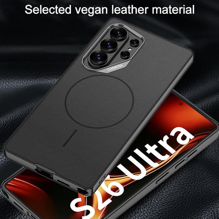 GKK Large Camera Hole Metal Paint Skin Feel Vegan Leather Magnetic Phone Case