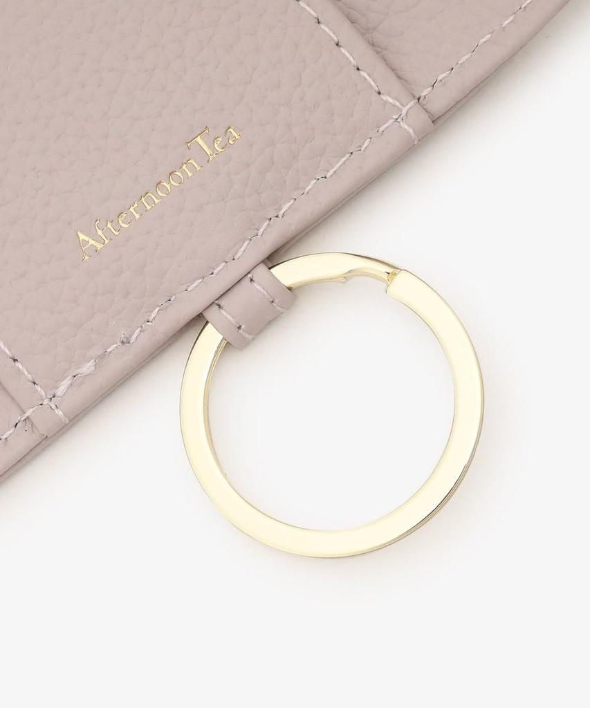 Afternoon Tea Living Key Case HQ43, Genuine Leather Key Case with Flower Charm  Afternoon Tea PREMIUM, Light Gray