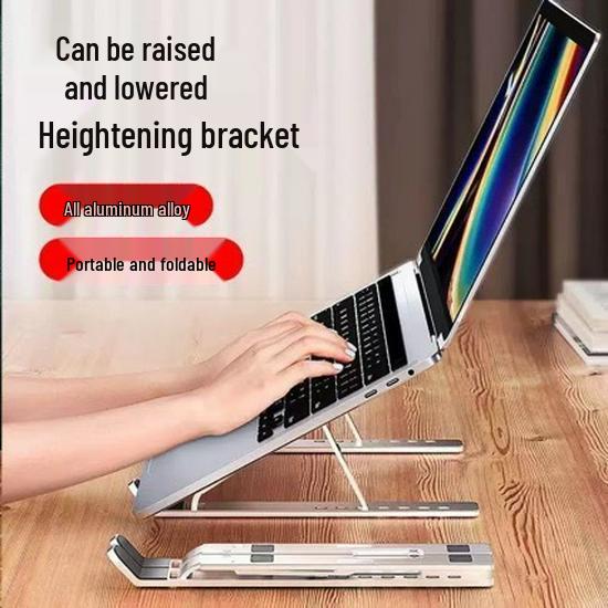 Adjustable All-Metal Laptop Stand – Portable, Foldable, Cooling Bracket for Gaming Laptops & Notebooks