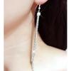 Women Bead Rhinestone Party Wedding Drop Chain Tassels Hook Linear Earrings