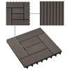 VidaXL 11x WPC Terrace Tile 30x30 Cm 1 M² Dark Brown Path Tile 45028
