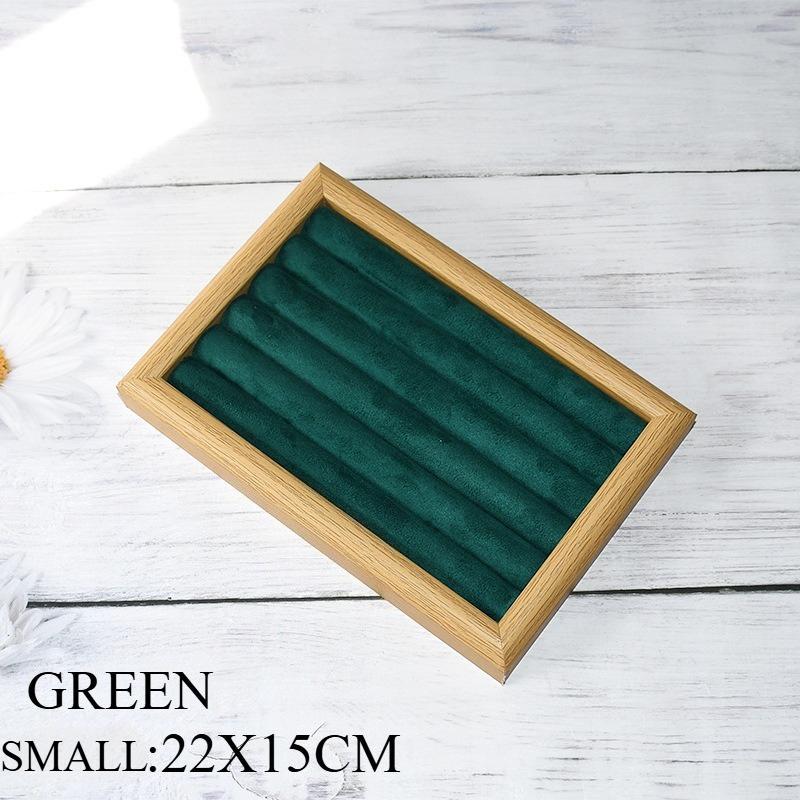Solid Wood Ring Storage Tray Walnut Wood Counter Ring and Earring Display Tray Shop Home Bracelet Earring Display Pallet
