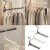 Foldable Clothes Drying Rack with 5 Travel Hangers Space Saving Rustproof Plastic for Home and Travel Daily Use