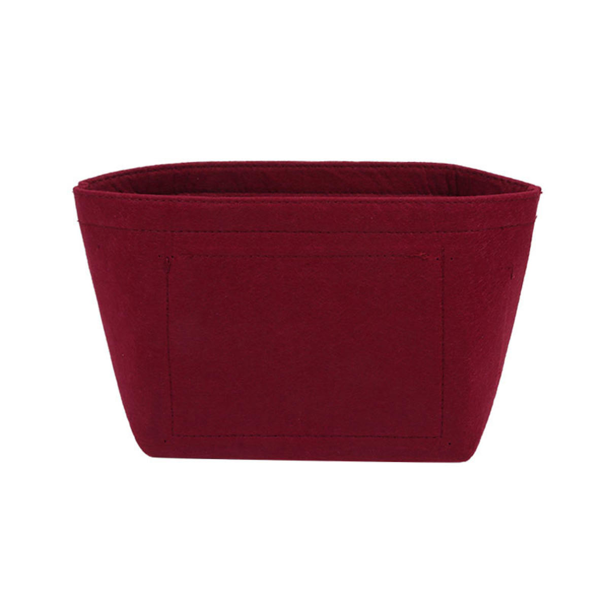 

Фетровый органайзер для сумки с отделениями, косметичка, портативная сумка-ведро, съемный внутренний вкладыш, женский, подходит для путешествий вино красного