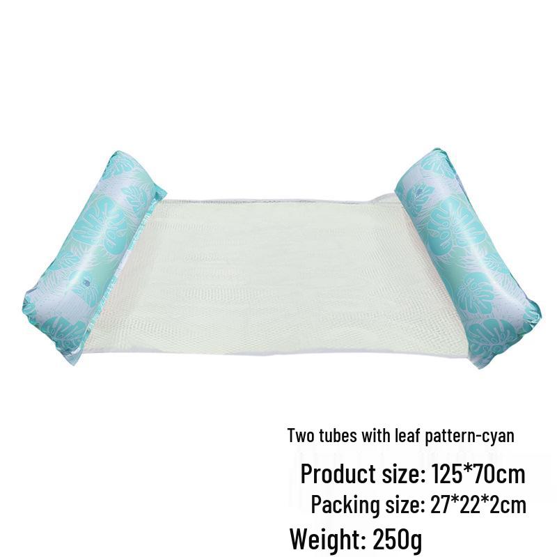 Inflatable PVC Float Recliner: Foldable Striped Swimming Bed