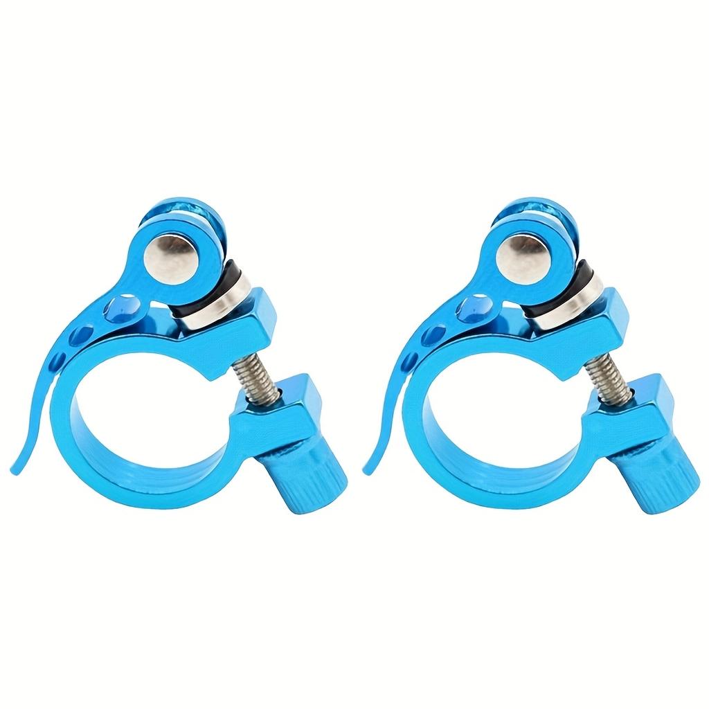 2pcs Mountain Bike Quick-release Seat Tube Clamp, Suitable for Bicycles with Pipe Diameter of 31.8mm, Aluminum Alloy Saddle Lock Clip