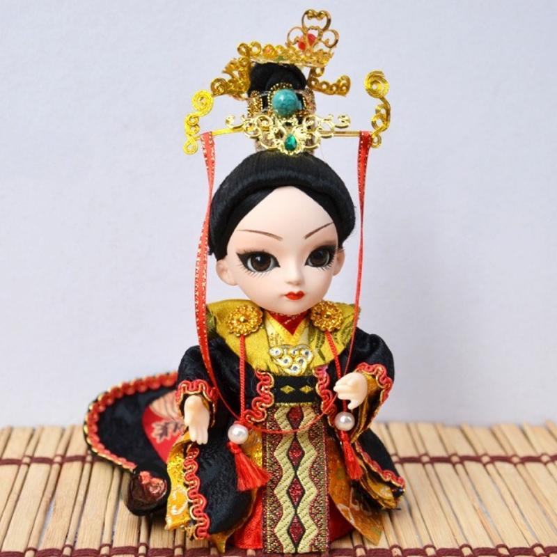 Chinese Peking Opera Mask Doll Opera Character Decoration Silk Doll Chinese Handmade Decorative Gifts Shop Decoration Doll