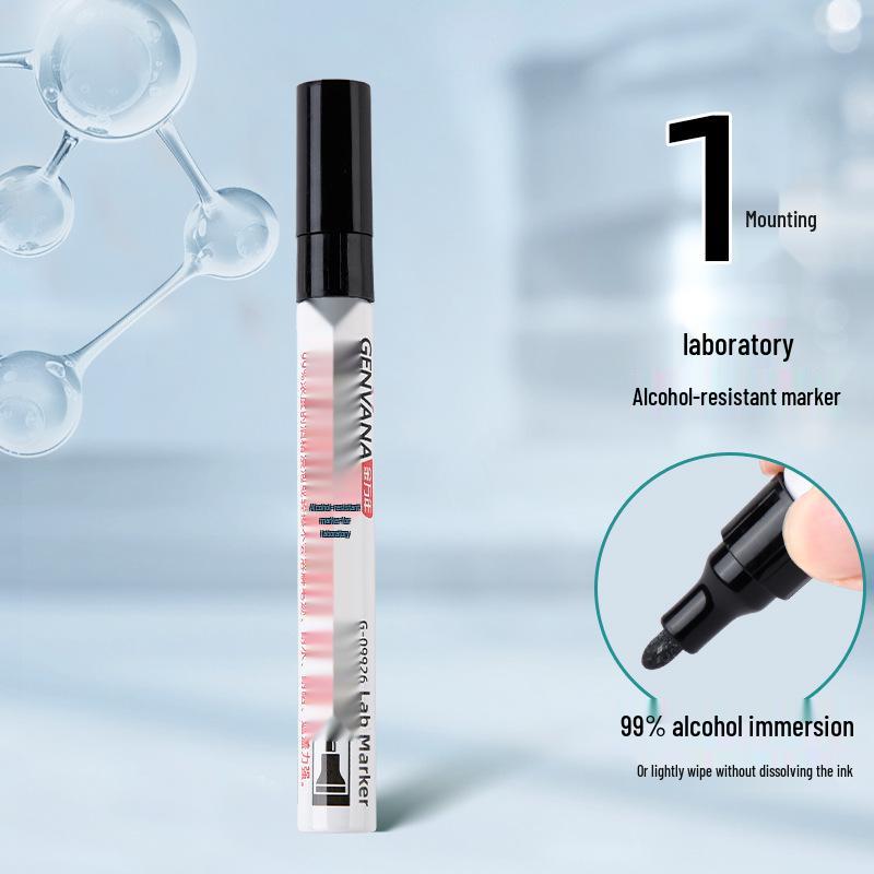 Jin Wannian Alcohol & Sun-Resistant Black Valve-Tip Aluminum Marker Pen