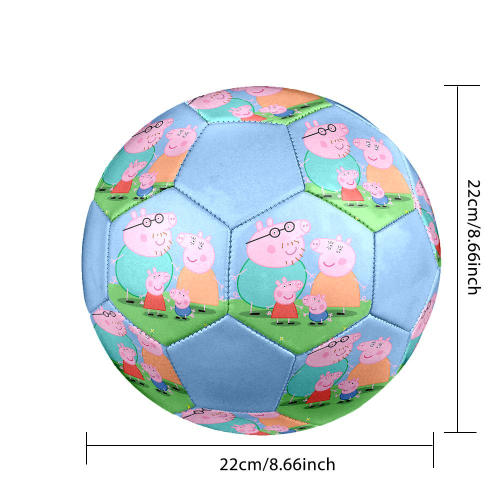Pink Pig Cartoon Indoor Soccer Ball Colorful All Ages Size 5 Machine Stitched PVC Competition Ready Durable High-Bounce