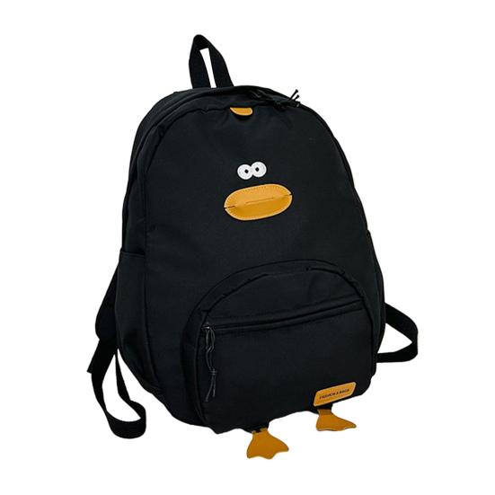 Cute Duck Backpack Teens Nylon School Bag Large Capacity Duck Daypack with Adjustable Strap for Students Travel Daily Outing Street