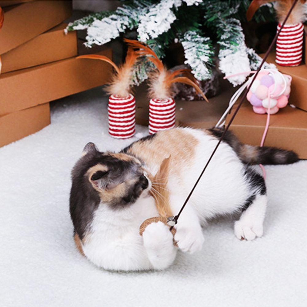 Catcher False Mouse Animal Feather Cat Interactive Teaser Stick Pet Cat Toy Cat Rod Pet Supplies