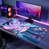 Nine Tailed Fox Large Extended Gaming Mouse Pad Non Slip Desk Surface Fantasy Sakura Art Print For Gaming And Office Usage