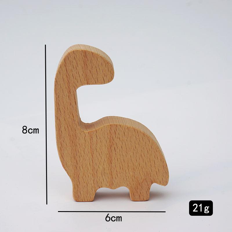 

Beech Wooden Dinosaur Peg Dolls Montessori Material Unfinished Dinosaur Blocks Educational Toys DIY Crafts Painting Toys For Kid