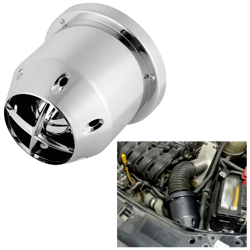 Universal 76mm Car Modification High Flow Inlet Air Intake Air Filter Cleaner (Silver)
