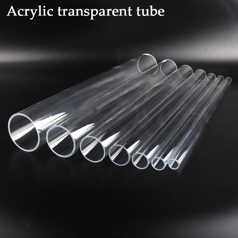 2Pcs O.D 16~60mm Transparent Acrylic Tube Aquarium Fish Tank Supplies Plexiglass Water Supply Pipe Garden Watering Fittings 50CM