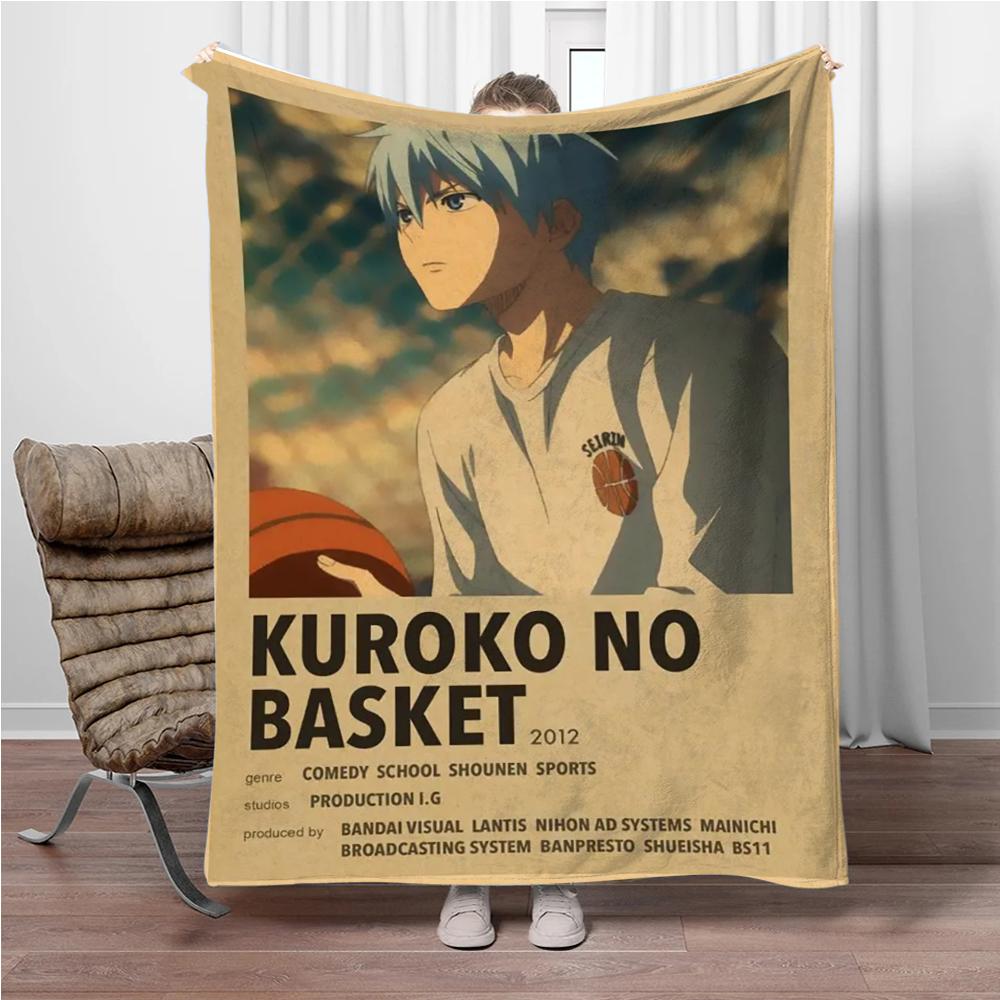Japonské Anime Kuroko-No-Basket Flanelová deka Měkká teplá přehozová deka Deka na pohovku Kancelář Postel Kancelář Kempování Cestování