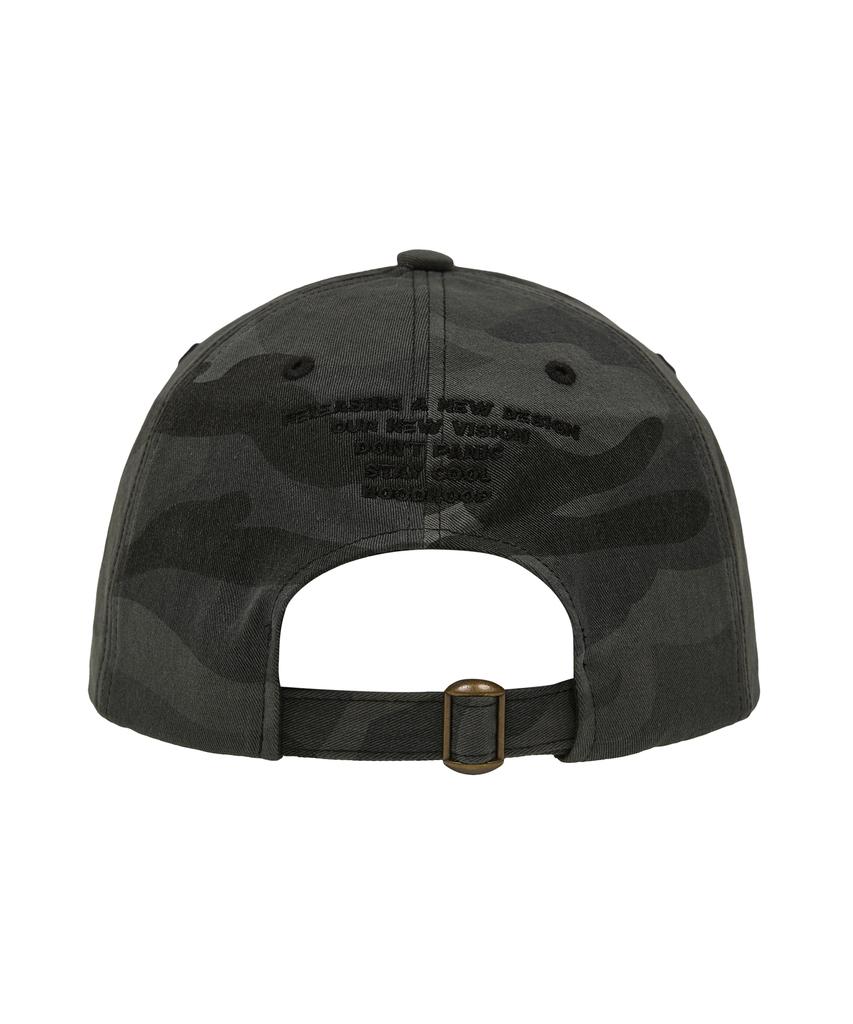 HOODHOOD Hd Artificial Leather Applique Camo Ball Cap Grey