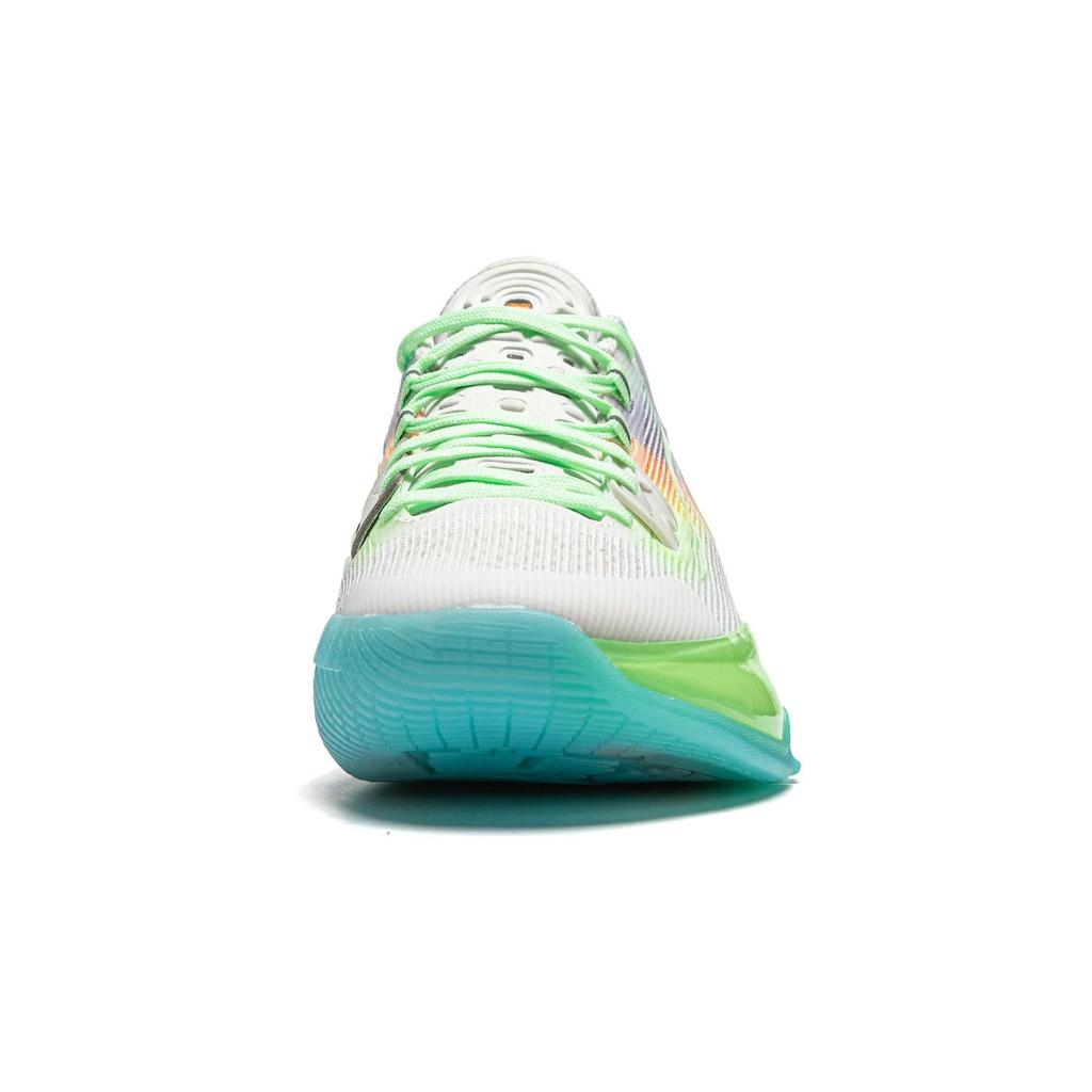 Li Ning Premium 4.0 Reflektierend Leicht Atmungsaktiv Rebound Low-Top Basketballschuhe Kinder Sneaker Hellgrau Blau YKBU016-1