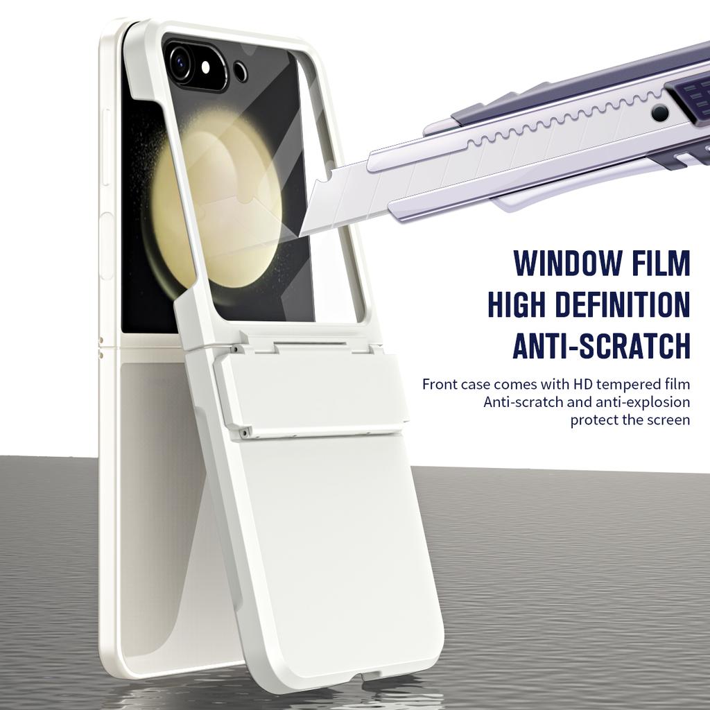 For Galaxy Z Flip5 Flip 5 Shockproof Hinge Glass Film Case for Samsung Galaxy Z Flip5 Zflip5 5G Non-Slip Protective Cover Capa