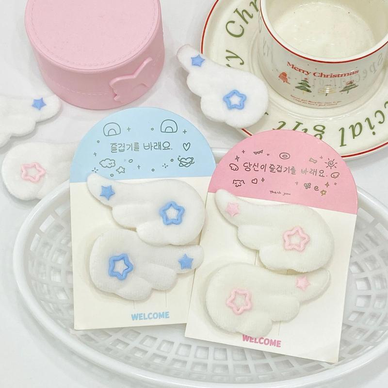 1 para Modny Klips do Włosów w Stylu Ins Pięcioramienna Gwiazda Skrzydło Uroczy Klips Krawędziowy Klips do Grzywki Spinki do Włosów Ozdoby Akcesoria Prezenty