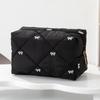 Large Capacity Makeup Organizers with Quilted Bowknot Accent and Multiple Divisions for Efficient Travel