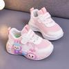 2025 Cartoon Toddler Sports Shoes: Korean-Style Leather Running & Casual Shoes for Boys, Spring/Autumn