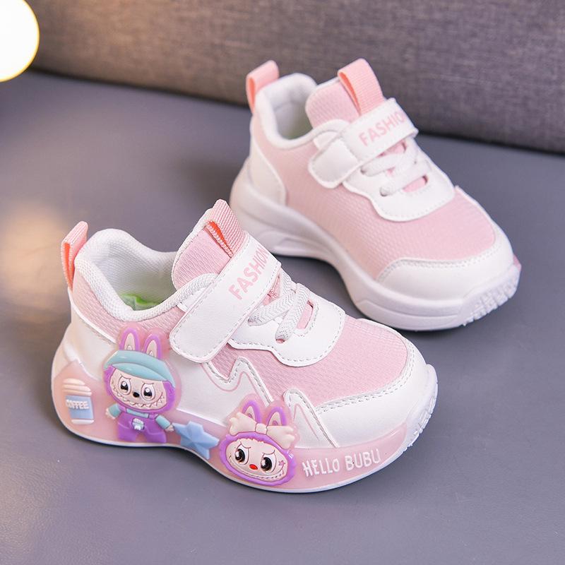 2025 Cartoon Toddler Sports Shoes: Korean-Style Leather Running & Casual Shoes for Boys, Spring/Autumn
