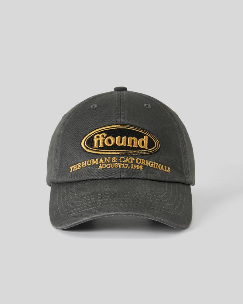 HUMAN N CAT Found Washed Vintage Ball Cap [Charcoal]