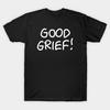Men Black Print T-shirt Good Grief No-Cut Transfer Paper Print Cotton Tshirt