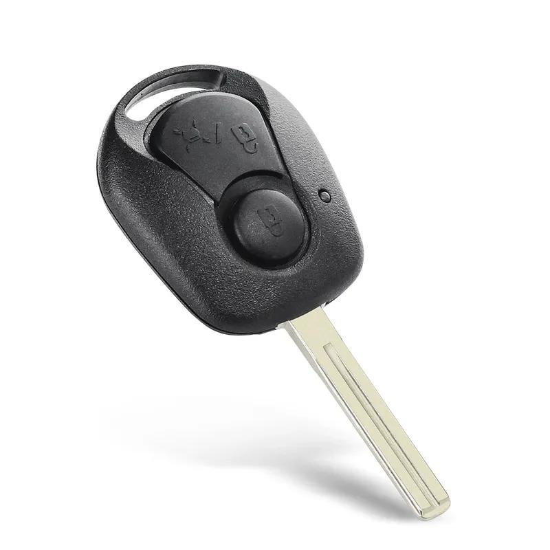 KEYYOU 10X 20X For Ssangyong 2 Buttons Car Key Shell Replacement Fob Cover Case For Ssangyong Actyon Kyron Rexton Uncut Blade