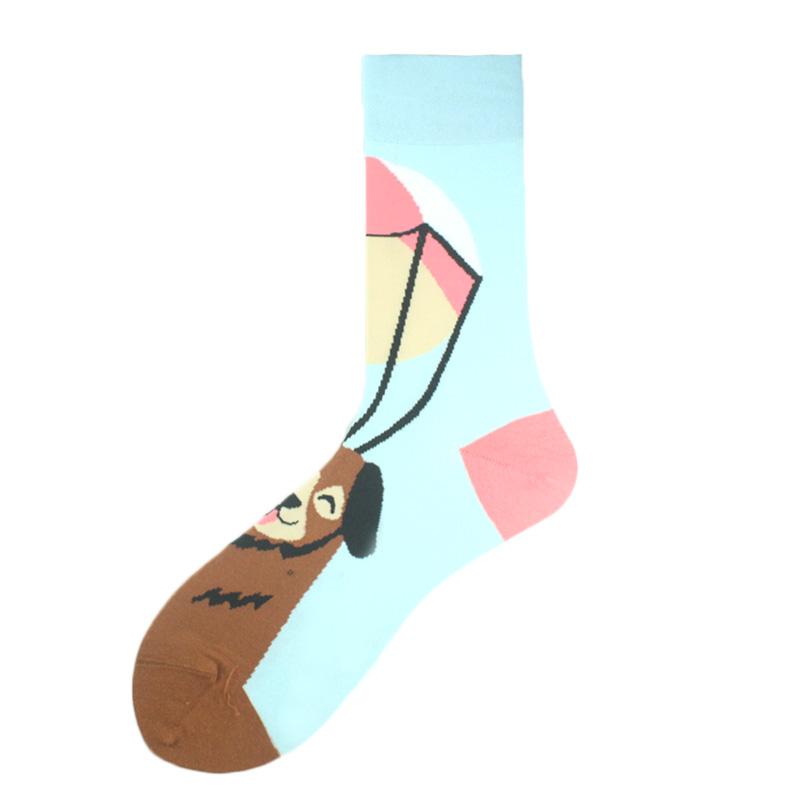 AB Professional Design Funny Socks Men Happy Animal Music Beer Skarpetki Sokken Hip Hop Big Size Meias Skateboard Divertidos