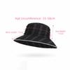 Fashion Pleated Bucket Hat Breathable Striped Sun Protection Hat Foldable Wide Brim Hat Summer