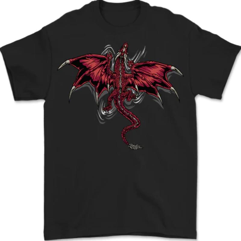 Un dragon d alpinisme fantaisie T-shirt 100% coton pour hommes S