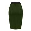 Women's Fashion Color Sexy Elastic Waist Hip-wrap Long Skirt