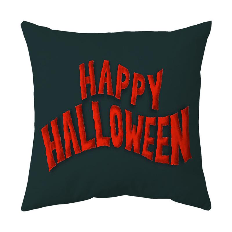 Cushion Pillow Halloween Print Pillow Cover Cushion Peach Skin Short Plush Cushion